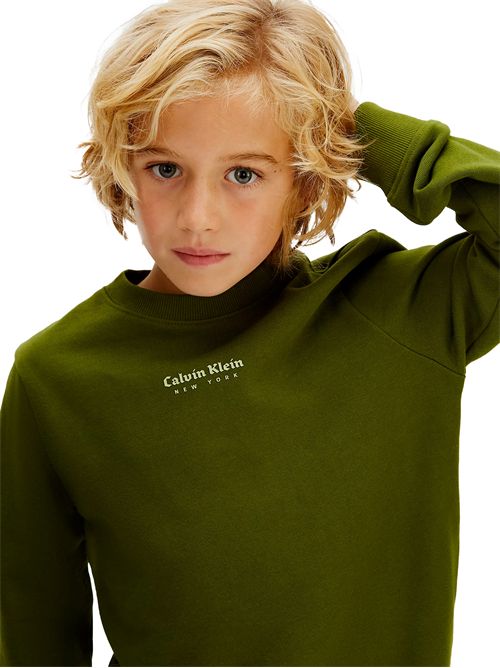 CALVIN KLEIN Felpa Garzata con logo CALVIN KLEIN | CKIB0IB02617TLTQ